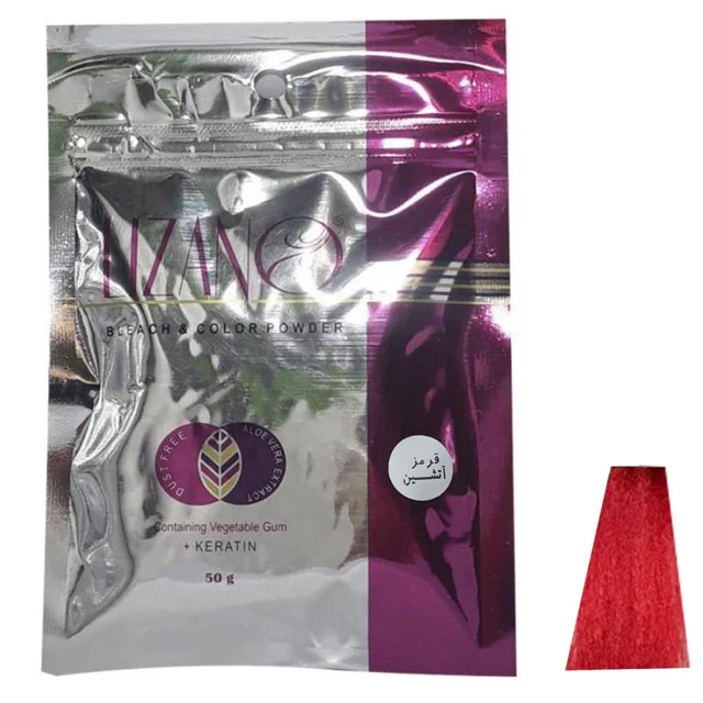 پودر دکلره رنگی لیزانو قرمز آتشین مدل Fiery Red مقدار 50 گرم 101630828